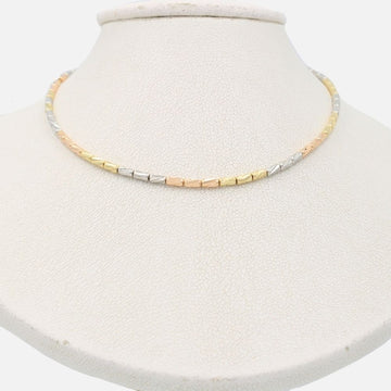 Cadena de Oro 14k Tejido de Eslabones Tubulares Diamantados de Diseño Brillante y Hueco mod. 8610