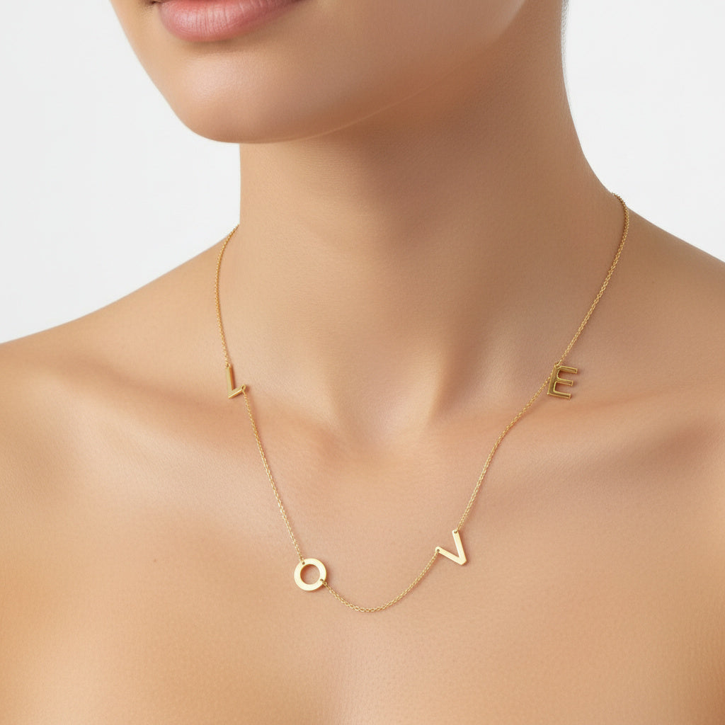 Gargantilla de Oro 14k Diseño LOVE mod. 10071