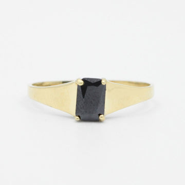 Anillo de Oro 14k de Zirconia Oscura mod. 9189