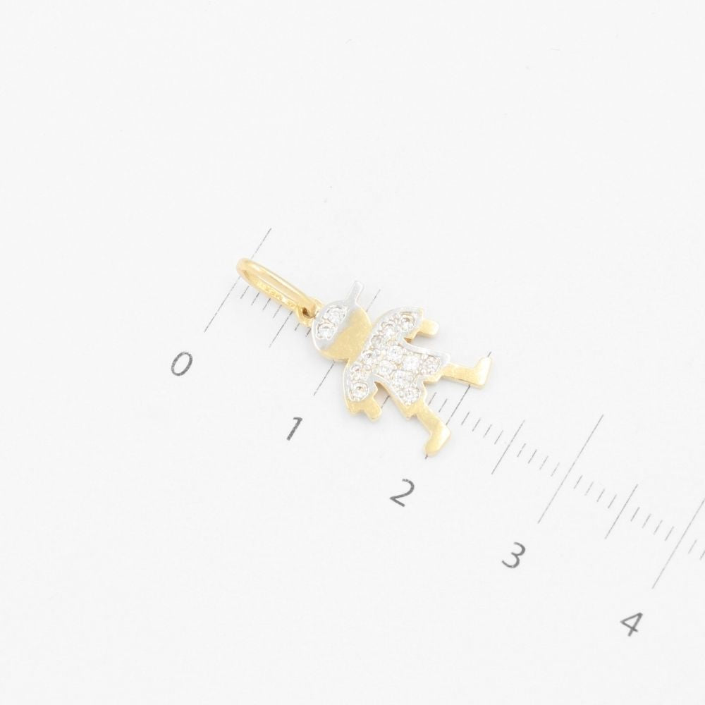 Dije de Oro 14k Niño Incrustado con Zirconias mod. 9226