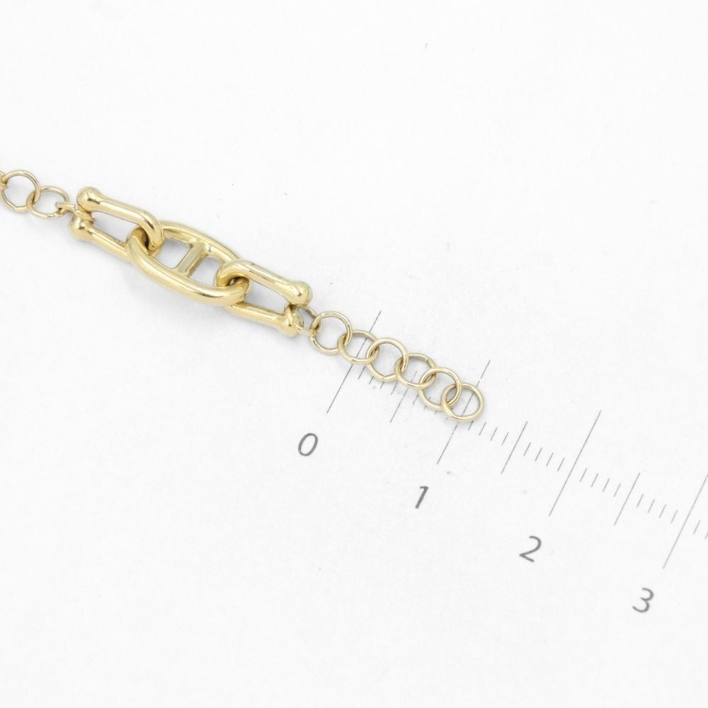 Pulsera de Oro 14k Modelo Elegante con Eslabones Finos y Huecos mod. 8658