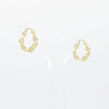 Arracada de Oro 14k Tubular Hueca con Diseño Elegante mod. 8752