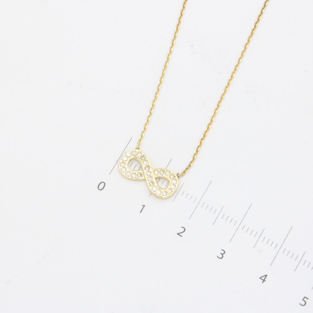 Gargantilla de Oro 14k Infinito con Zirconias mod. 9340