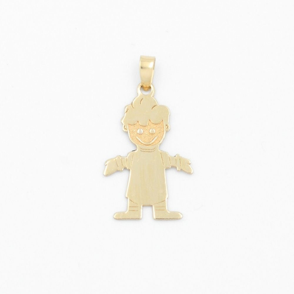 Dije de Oro 14k Niño Pequeño de Estilo Liso mod. 9227