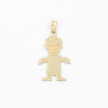 Dije de Oro 14k Niño Pequeño de Estilo Liso mod. 9227