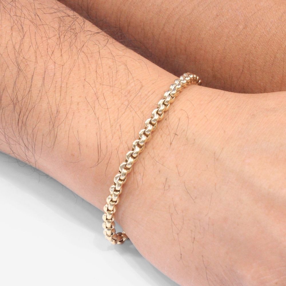 Pulsera de Oro 14k de Tejido Belcher Hueco mod. 8673