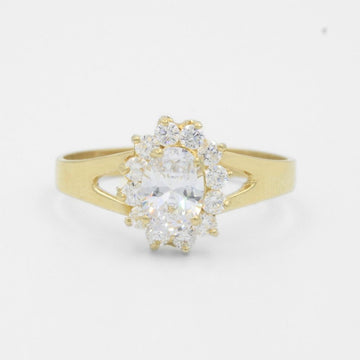 Anillo de Oro 14k Elegante con Zirconia Brillante mod. 7725