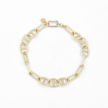 Pulsera de Oro 14k Tejido 3x3 con Diseño Tubular Hueco Estilo Brillante mod. 8656