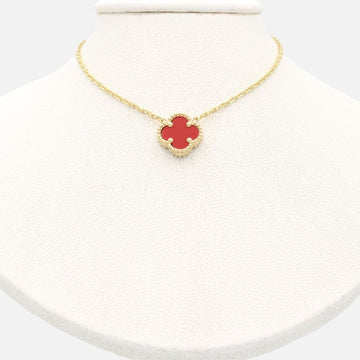 Gargantilla de Oro 14k Trébol de Jaspe Especial mod. 9568