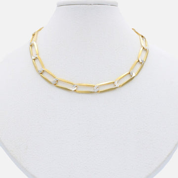 Cadena de Oro 14k Tejido Inglesa Solida Diamantado mod. 9908