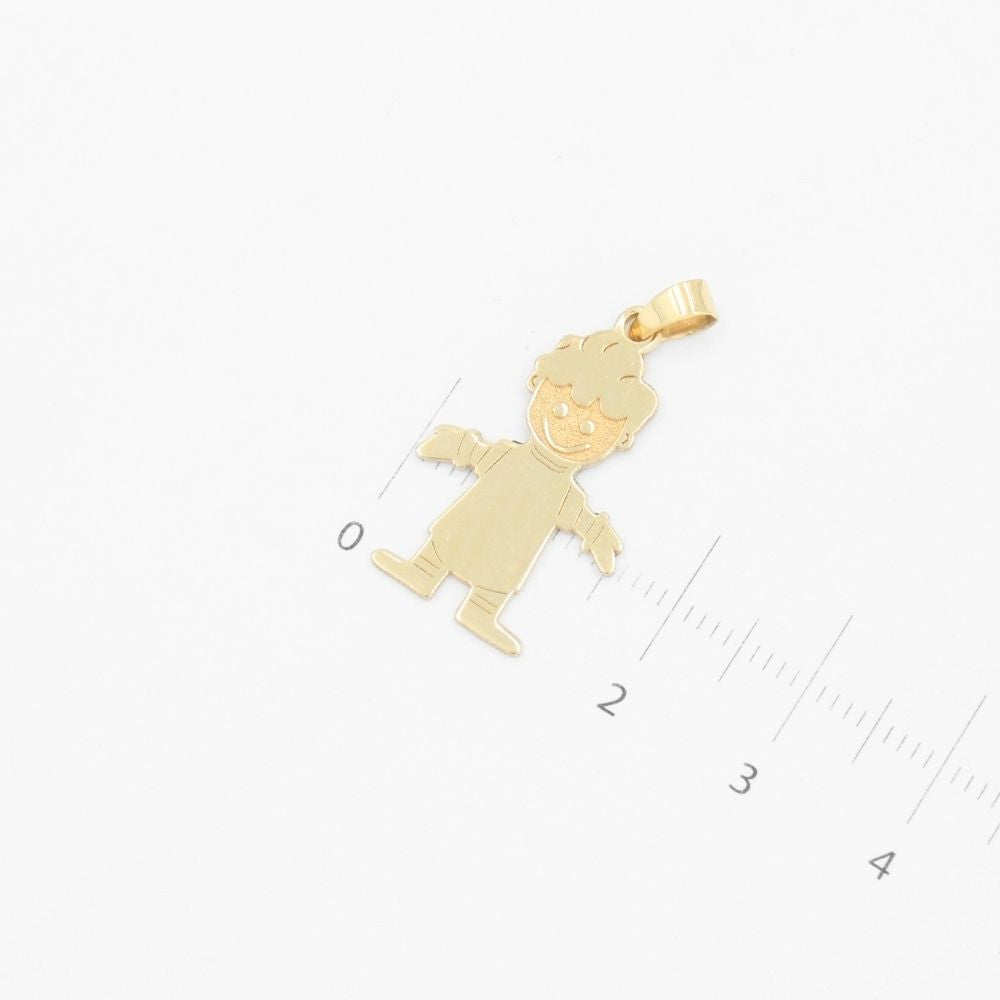 Dije de Oro 14k Niño Pequeño de Estilo Liso mod. 9227