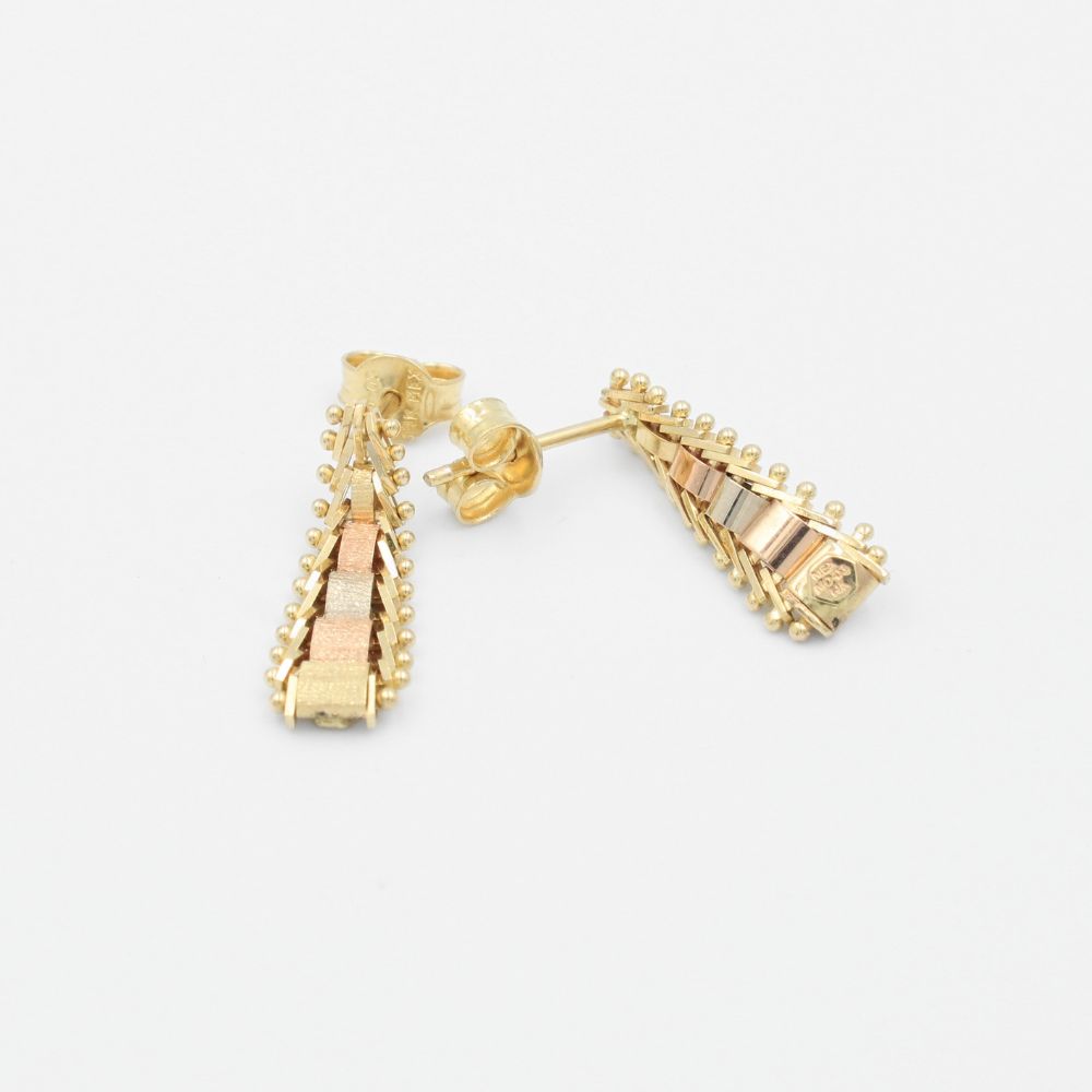 Arete de Oro 14k con Diseño de Petatillo Especial mod. 9067