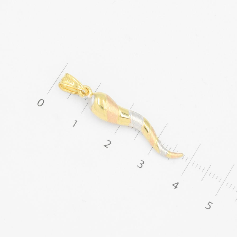 Dije de Oro 14k Hueco Cuerno de la Abundancia Florentino mod. 9245