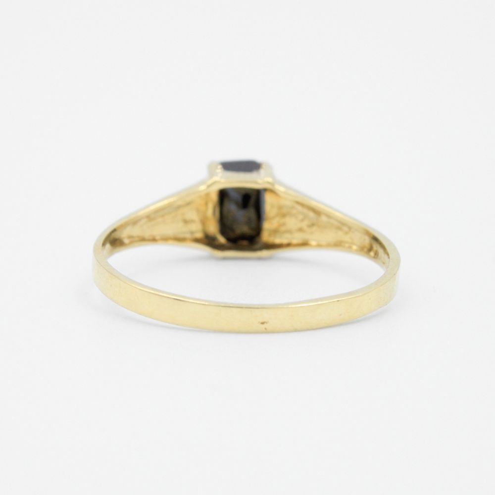 Anillo de Oro 14k de Zirconia Oscura mod. 9189