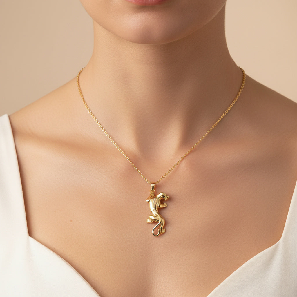 Dije de Oro 14k Diseño Pantera Elegante con Acabado Pulido mod. 10072