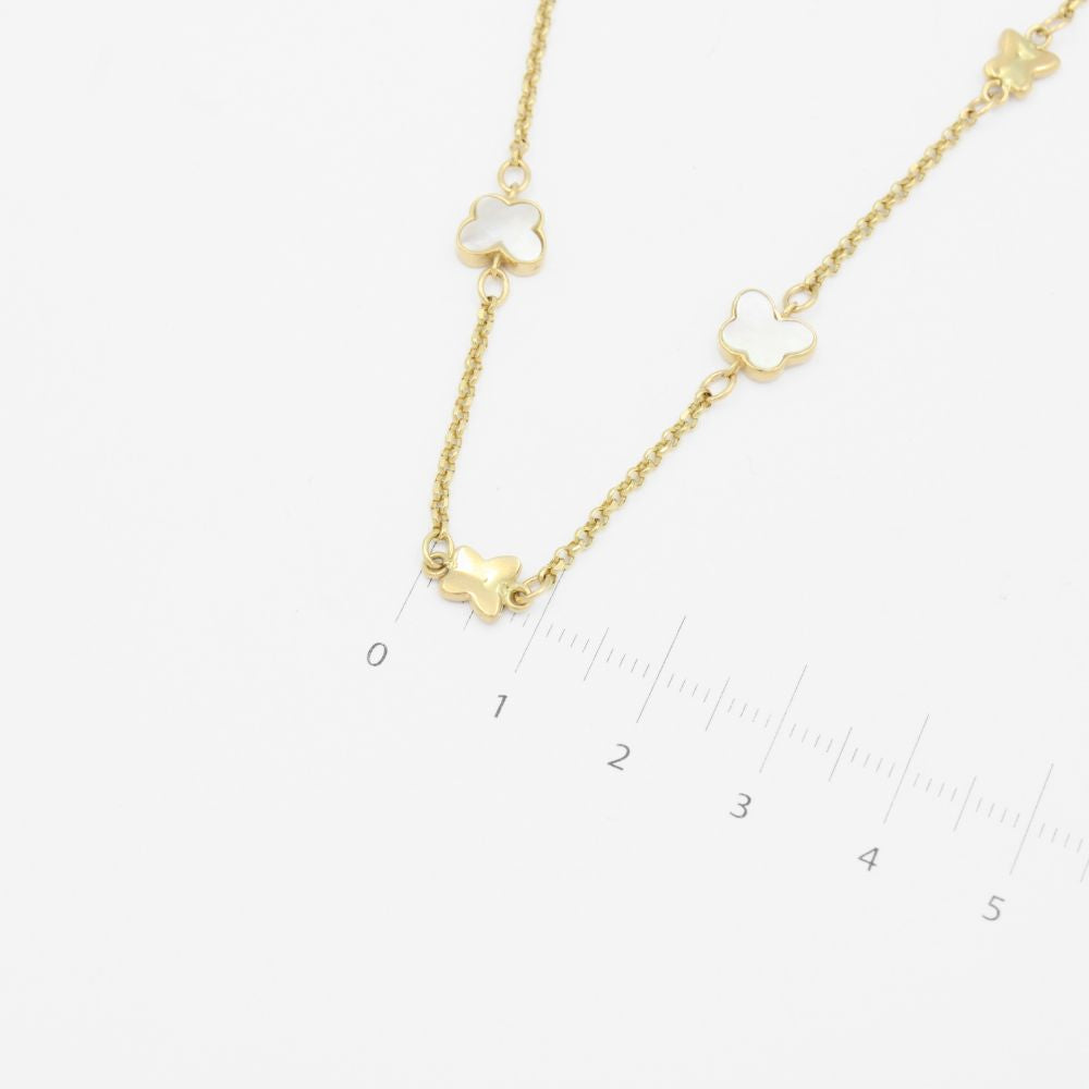 Gargantilla de Oro 14k Mariposa de Madre Perla mod. 9057