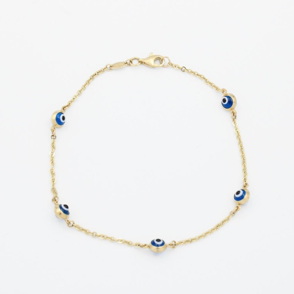 Pulsera de Oro 14k Ojos Turcos mod. 9014