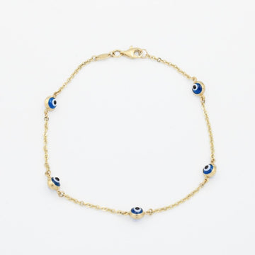 Pulsera de Oro 14k Ojos Turcos mod. 9014