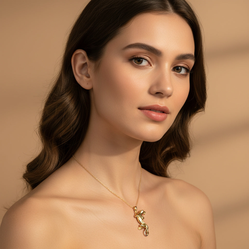 Dije de Oro 14k Diseño Pantera Elegante con Acabado Pulido mod. 10072