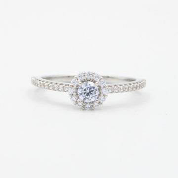 Anillo de Compromiso en Oro 14k Blanco Incrustado con Zirconias Finas mod. 8959