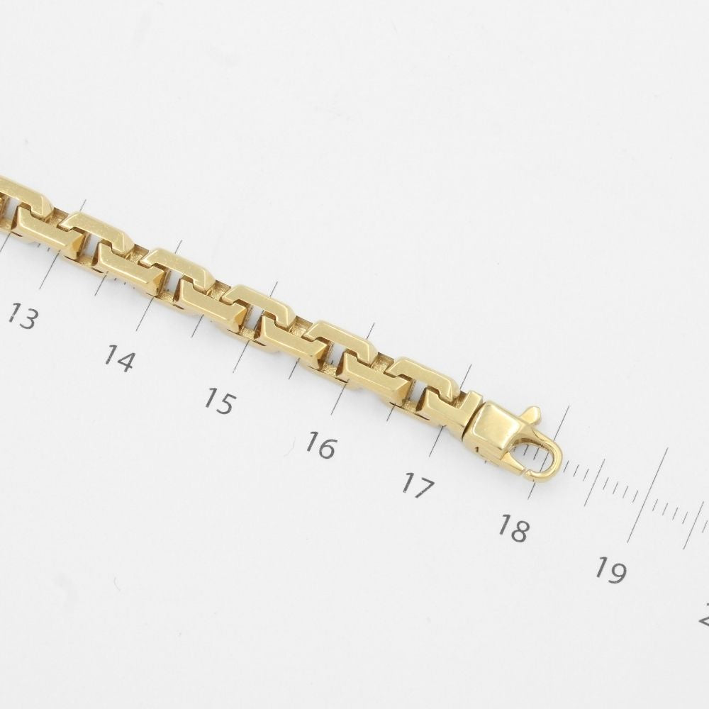 Pulsera de Oro 14k de Tejido Hueco Especial Estilo Ancla mod. 9695