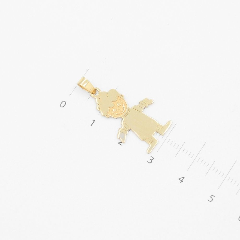Dije de Oro 14k Niño Pequeño de Estilo Liso mod. 9227