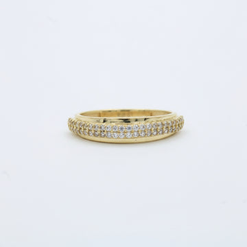 Anillo de Oro 14k Modelo Elegante con Incrustación Especial de Zirconias  mod. 10010
