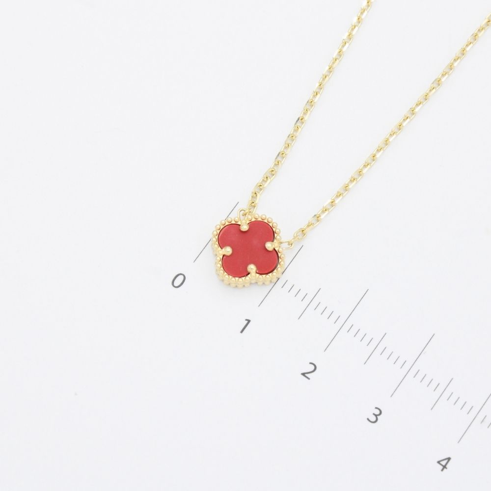 Gargantilla de Oro 14k Trébol de Jaspe Especial mod. 9568