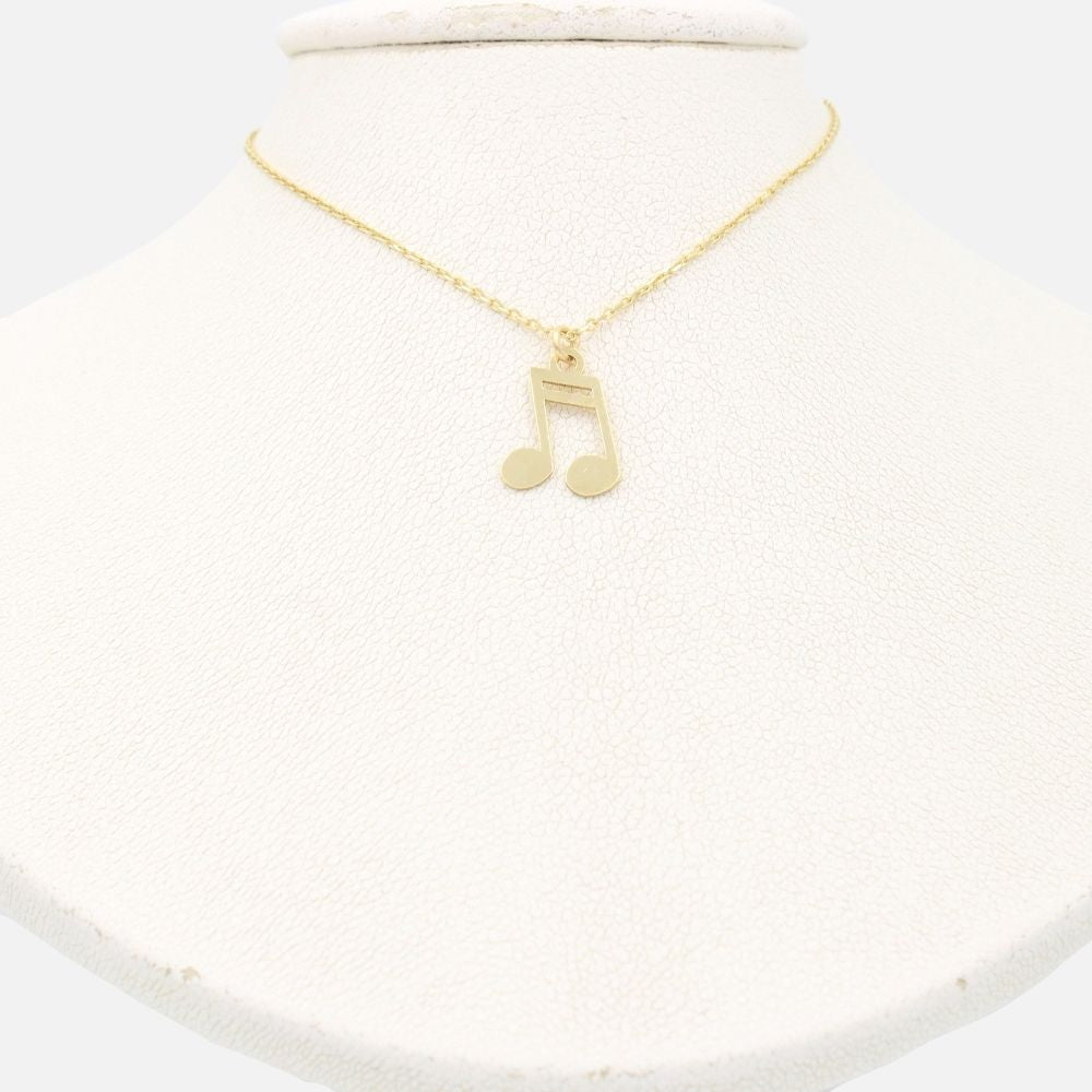 Gargantilla de Oro 14k Nota Musical Semicorchea Brillante mod. 9175