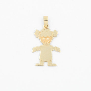 Dije de Oro 14k Niña Pequeño de Estilo Liso mod. 9228