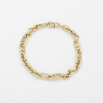 Pulsera de Oro 14k de Tejido Hueco Especial Estilo Ancla de Eslabones Finos mod. 9696