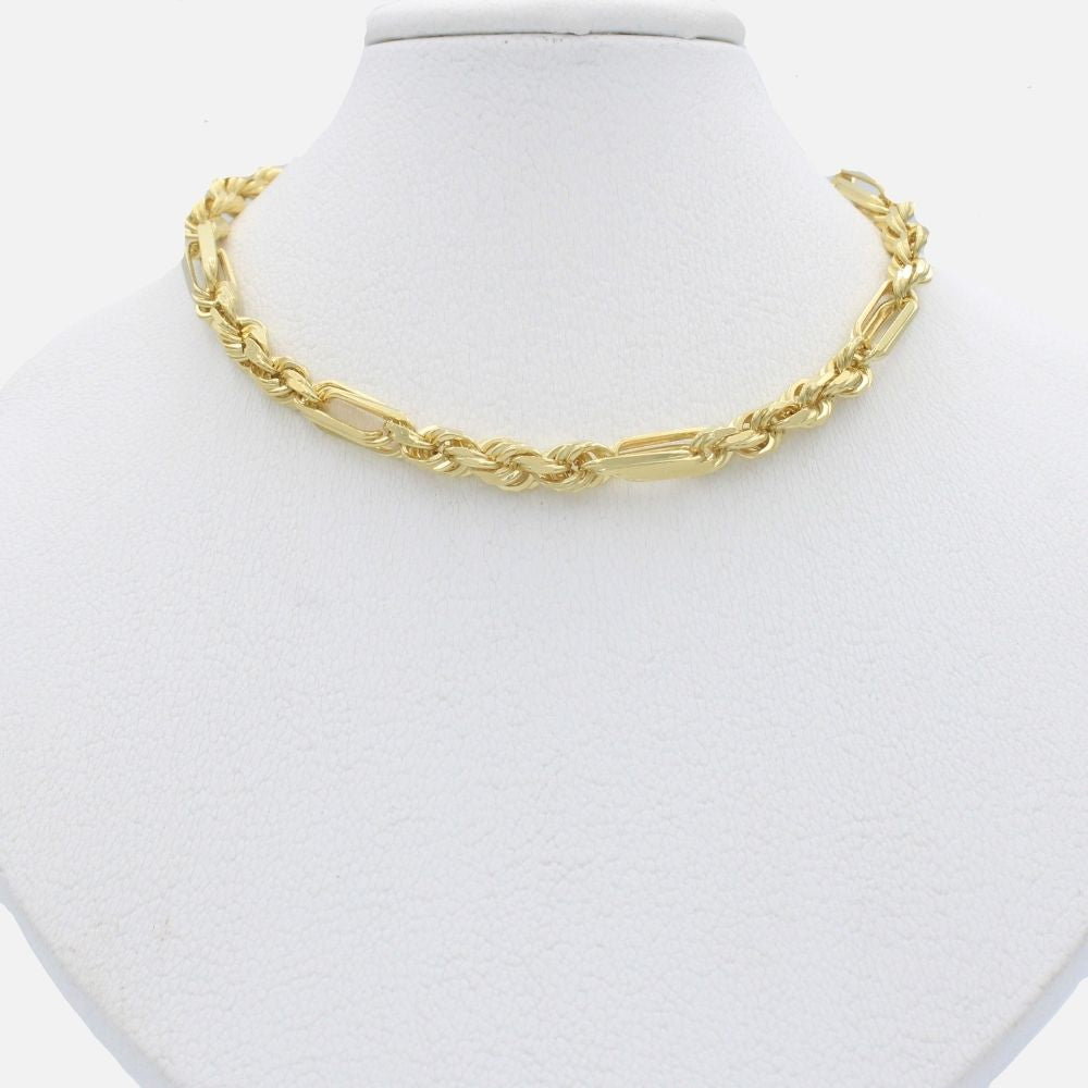 Cadena de Oro 14k Tejido Figaro mod. 9909