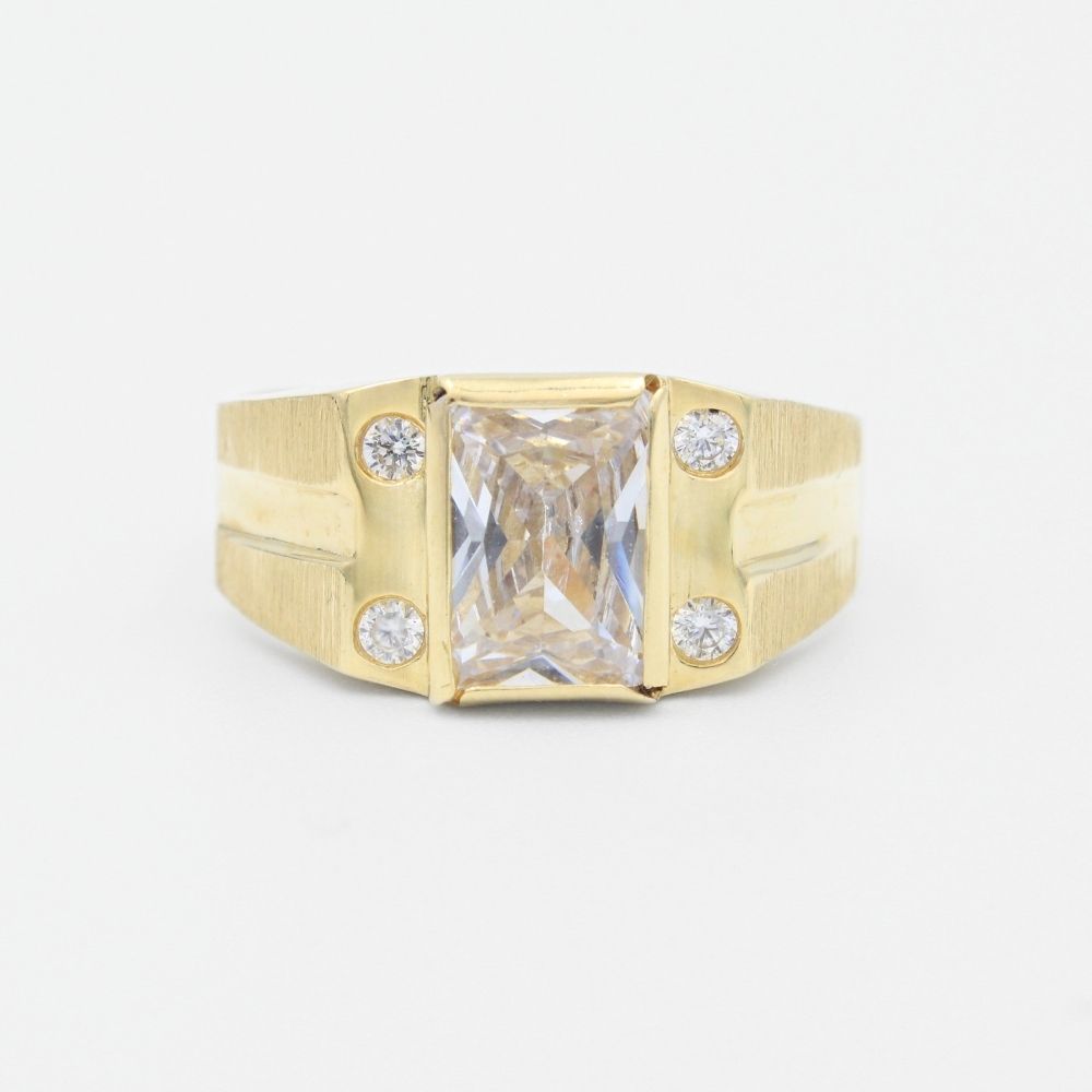 Anillo de Oro 14k con Zirconia Brillante mod. 9459
