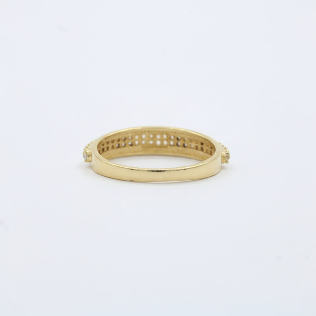 Anillo de Oro 14k Modelo Elegante con Incrustación Especial de Zirconias  mod. 10010