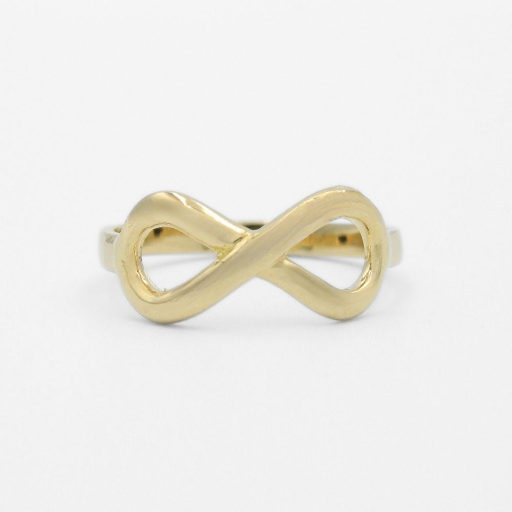 Anillo de Oro 14k Diseño en Forma de Infinito de Diseño Liso mod. 9733