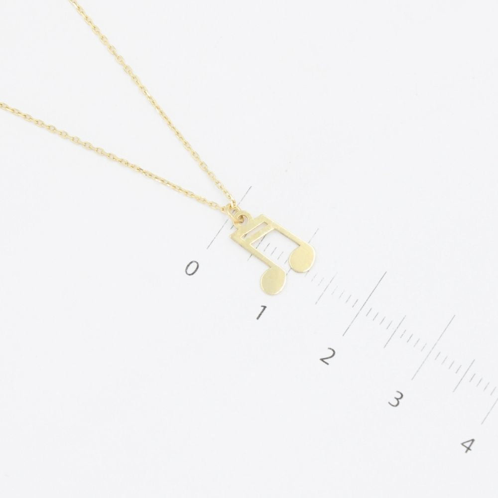 Gargantilla de Oro 14k Nota Musical Semicorchea Brillante mod. 9175
