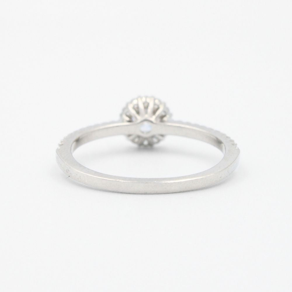 Anillo de Compromiso en Oro 14k Blanco Incrustado con Zirconias Finas mod. 8959