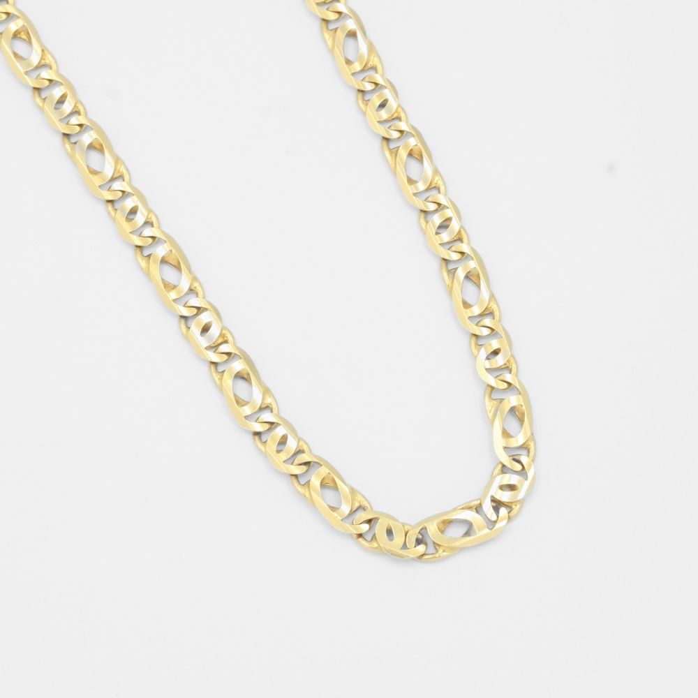 Cadena de Oro 14k Tejido Ojo de Tigre Sólido mod. 8016