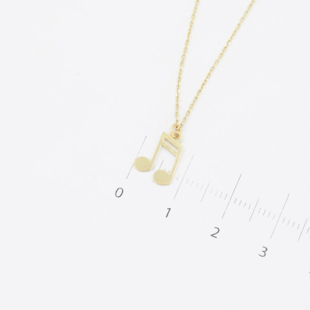 Gargantilla de Oro 14k Nota Musical Semicorchea Brillante mod. 9175
