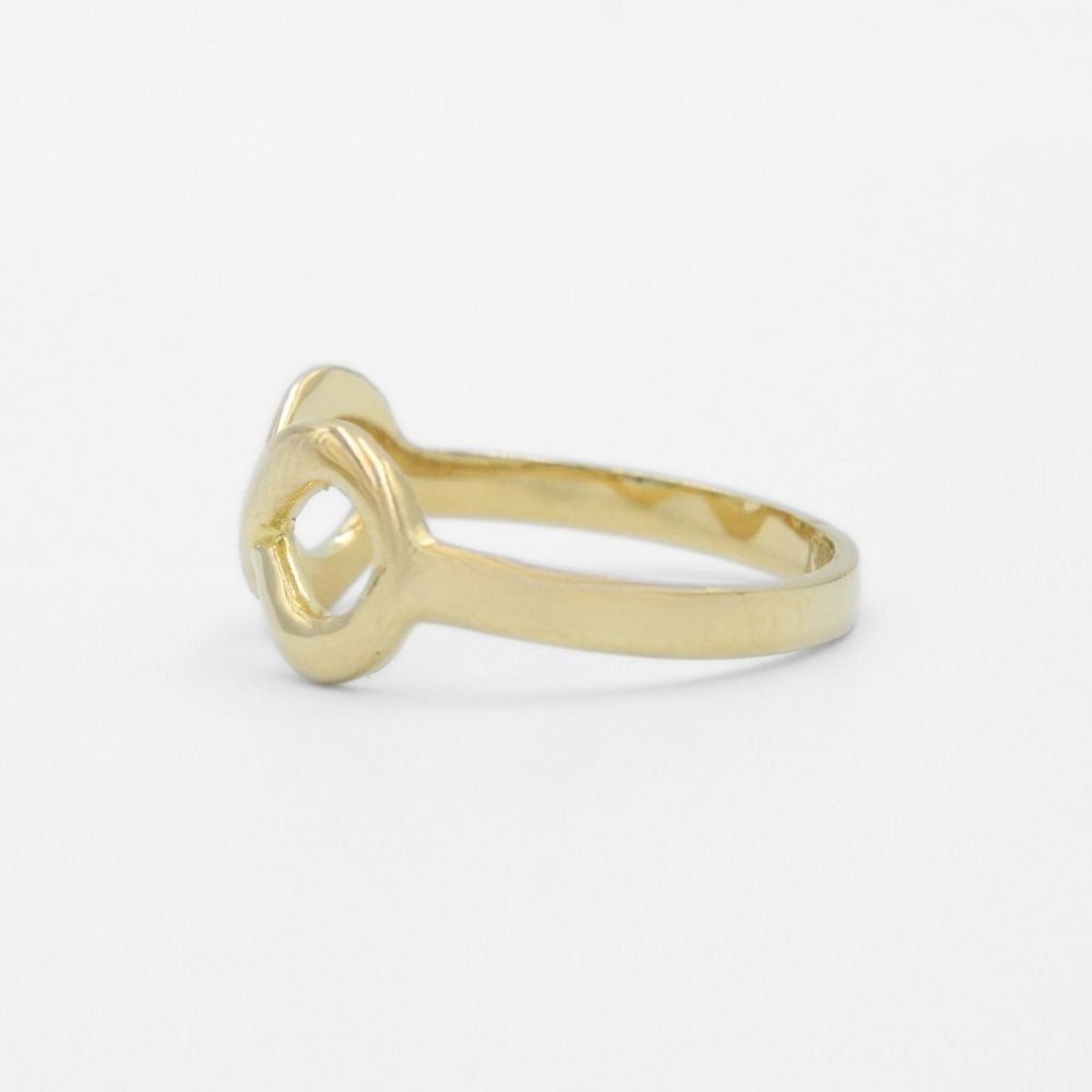 Anillo de Oro 14k Diseño en Forma de Infinito de Diseño Liso mod. 9733