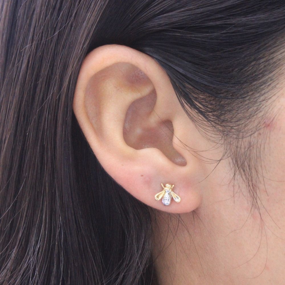 Arete de Oro 14k Abeja mod. 9360