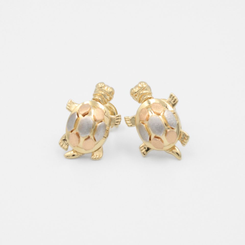 Arete de Oro 14k Tortuga Sorpresa mod. 9069
