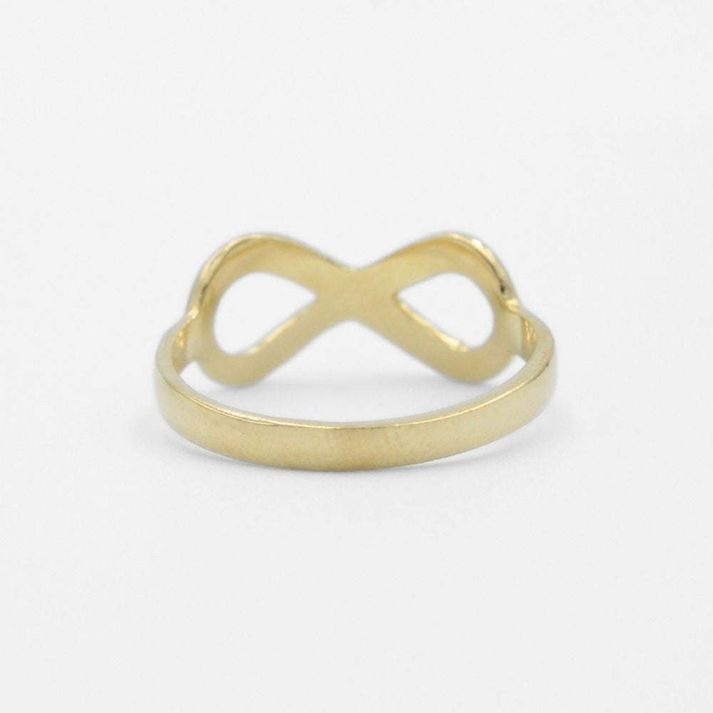 Anillo de Oro 14k Diseño en Forma de Infinito de Diseño Liso mod. 9733