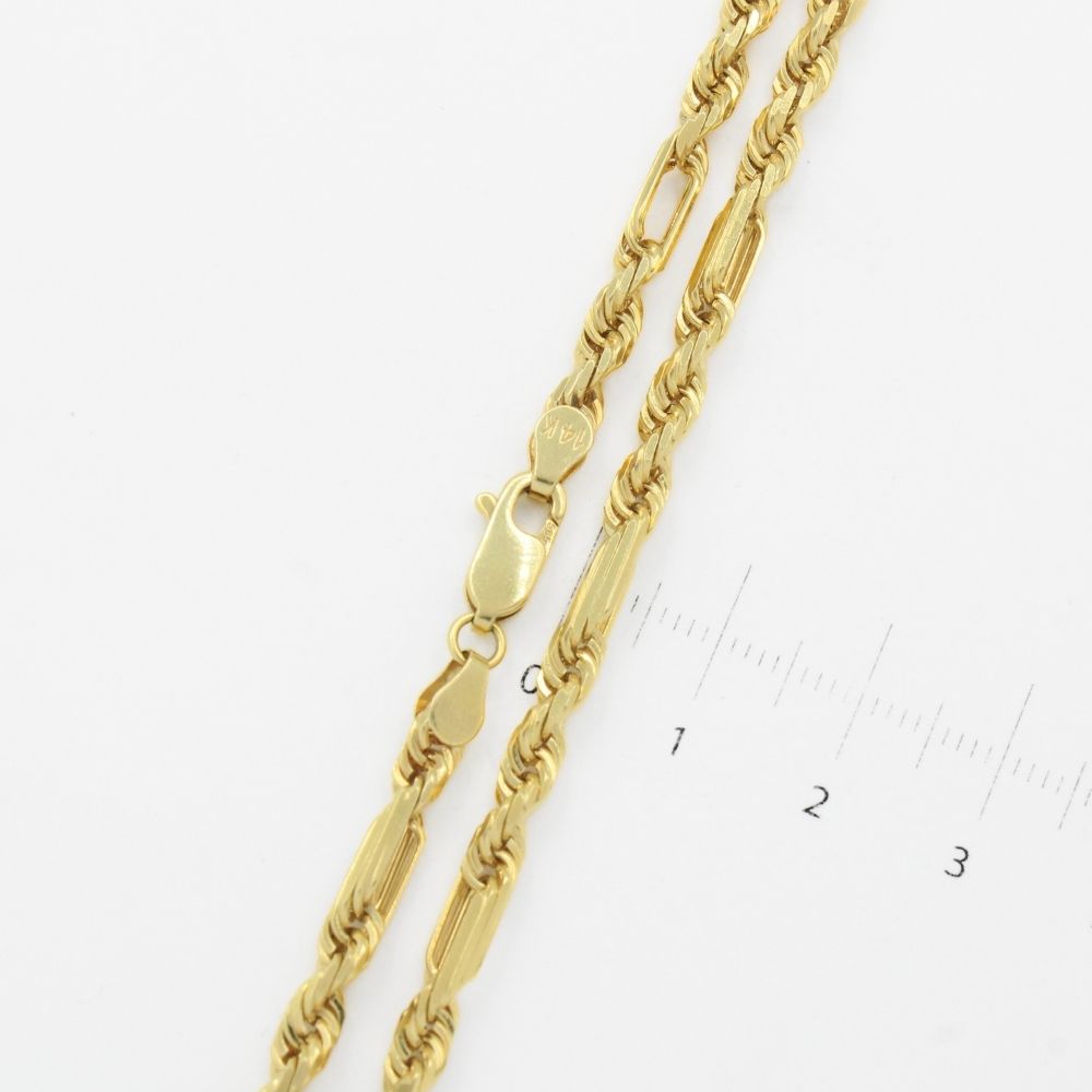 Cadena de Oro 14k Tejido Figaro mod. 9909