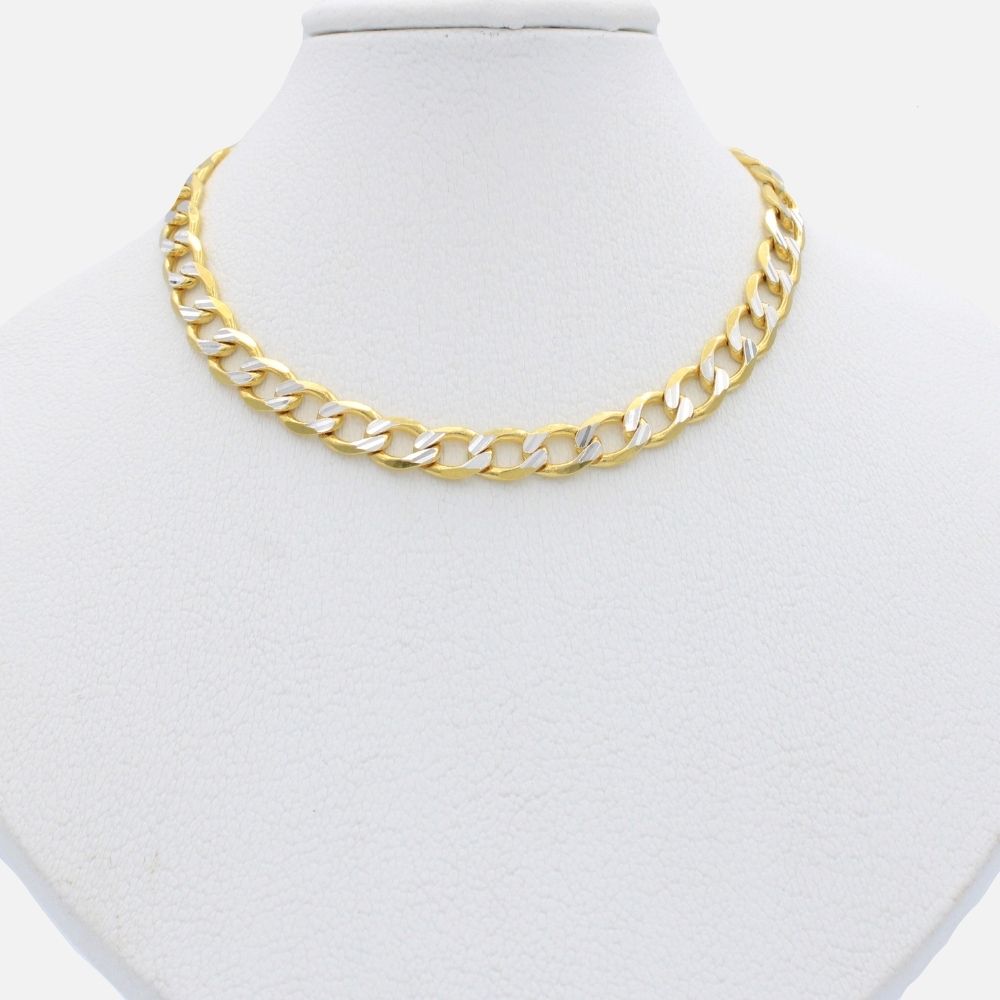 Cadena de Oro 14k Tejido Barbada Solida mod. 9910