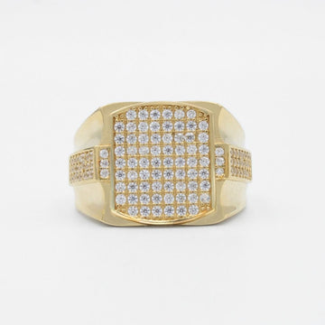 Anillo de Oro 14k con Incrustación Especial de Zirconias Finas mod. 9460