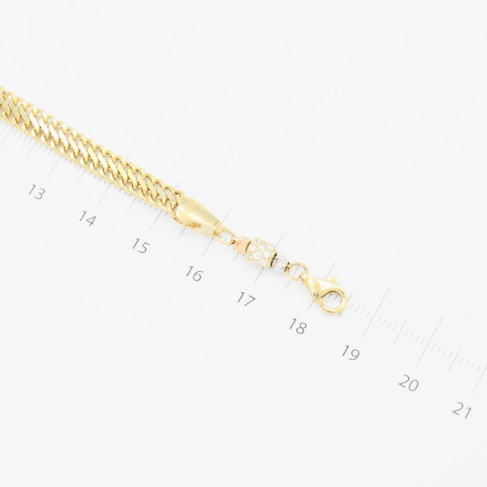 Pulsera de Oro 14k de Doble Tejido mod. 9015