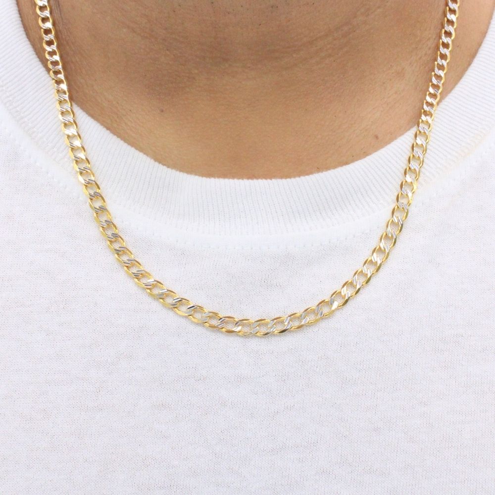 Cadena de Oro 14k Tejido Barbada Solida mod. 9910