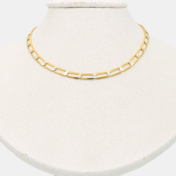 Cadena de Oro 14k Tejido Inglés Sólido con Diamantado Blanco mod. 8937