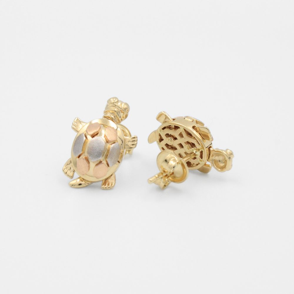 Arete de Oro 14k Tortuga Sorpresa mod. 9069